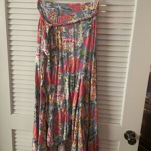 Matilda Jane Floral Maxi Skirt - Blue and Pink